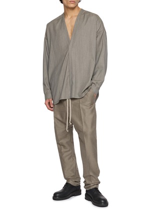 Figure View - Click To Enlarge - RICK OWENS  - Lido Larry Wool Shirt