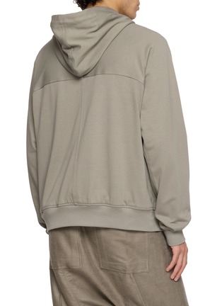 Back View - Click To Enlarge - RICK OWENS  - Cotton Windbreaker Zip Up Hoodie