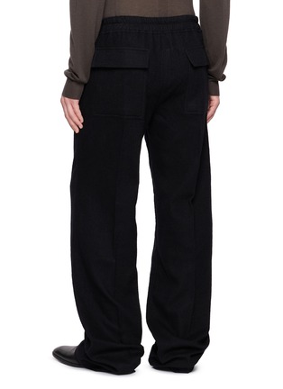 Back View - Click To Enlarge - RICK OWENS  - Dietrich Drawstring Waistband Straight Leg Pants