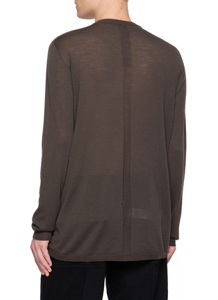 Back View - Click To Enlarge - RICK OWENS  - Oversized Long Sleeve Knit Top