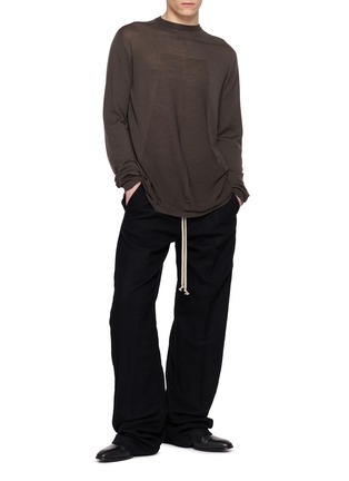 Figure View - Click To Enlarge - RICK OWENS  - Oversized Long Sleeve Knit Top