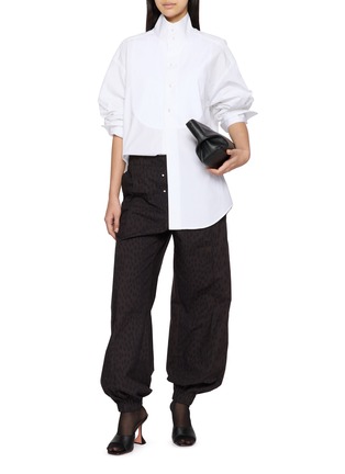 Figure View - Click To Enlarge - NACKIYÉ - Tux Pleated Oversized Shirt