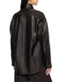 Back View - Click To Enlarge - NACKIYÉ - High Neck Button Up Leather Jacket