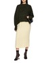Figure View - Click To Enlarge - NACKIYÉ - Crayon Textured Midi Skirt