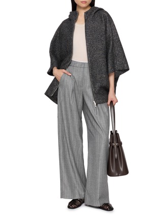 Figure View - Click To Enlarge - PESERICO - Hooded Kimono Sleeve Coat