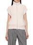 PESERICO Sequin Embellished Zip Up Knit Vesr