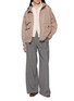 Figure View - Click To Enlarge - PESERICO - Sequin Embellished Zip Up Knit Vesr