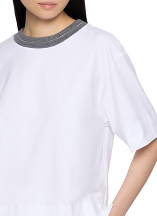  - PESERICO - Contrast Trim Crewneck T-Shirt