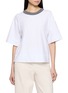 PESERICO Contrast Trim Crewneck T-Shirt