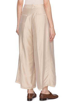 Back View - Click To Enlarge - PESERICO - Semi Gloss Wide Leg Pants