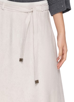 - PESERICO - Belted Corduroy Midi Skirt