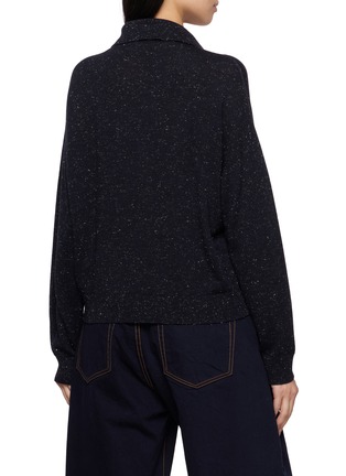 Back View - Click To Enlarge - PESERICO - Sparkle Knit V-Neck Sweater