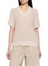 PESERICO Short Sleeve V-Neck Knit Top