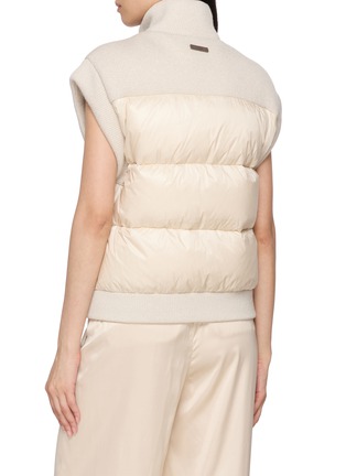 Back View - Click To Enlarge - PESERICO - Bi-Material Heavy Down Waistcoat