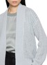  - PESERICO - Open Knit Shawl Collar Cropped Cardigan
