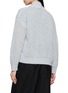 Back View - Click To Enlarge - PESERICO - Open Knit Shawl Collar Cropped Cardigan