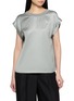PESERICO Round Neck Satin Top