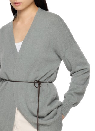  - PESERICO - Belted Embellished Cuff Knit Cardigan
