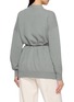 Back View - Click To Enlarge - PESERICO - Belted Embellished Cuff Knit Cardigan
