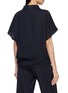 Back View - Click To Enlarge - PESERICO - Mock Neck Embellished Short Sleeve Top