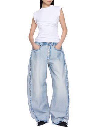 Figure View - Click To Enlarge - ALEXANDERWANG - Inverted Blow Up Jeans