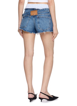 Back View - Click To Enlarge - ALEXANDERWANG - Pre-Styled Medium Wash Denim Shorts