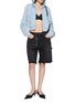 Figure View - Click To Enlarge - ALEXANDERWANG - Allover Hotfix Zip Up Hoodie