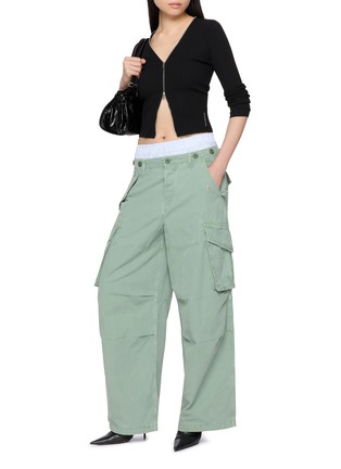 Figure View - Click To Enlarge - ALEXANDERWANG - V-neck Pointelle Knit Cardigan