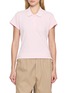 ALEXANDERWANG Cropped Crystal Hotfix Cotton Polo Shirt