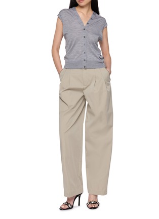 Figure View - Click To Enlarge - ALEXANDERWANG - Sleeveless Continuous Placket Knit Cardigan