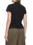 Back View - Click To Enlarge - ALEXANDERWANG - Cropped Crystal Hotfix Cotton Polo Shirt