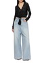 Figure View - Click To Enlarge - ALEXANDERWANG - Hotfix Embellished Knotted Deep V-Neck Cardigan