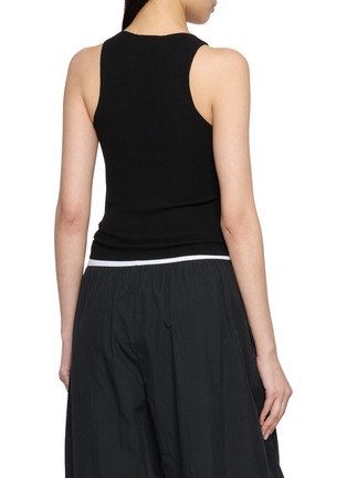 Back View - Click To Enlarge - ALEXANDERWANG - Jacquard Logo Racer Tank Top