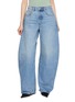 ALEXANDERWANG Crystal Hotfix Back Pocket Cotton Denim Blow Up Jeans
