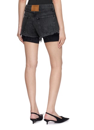 Back View - Click To Enlarge - ALEXANDERWANG - Pre-Styled Dark Wash Shorts