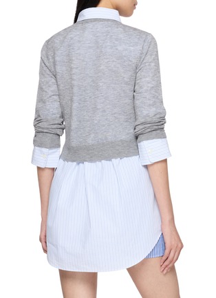 Back View - Click To Enlarge - ALEXANDERWANG - Layered Crewneck Sweater Shirt 
