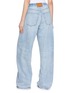 Back View - Click To Enlarge - ALEXANDERWANG - Crystal Drawcord Balloon Cotton Denim Joggers