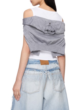 Back View - Click To Enlarge - ALEXANDERWANG - Pre-Styled Cardigan Layer Tank Top