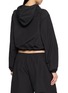 Back View - Click To Enlarge - ALEXANDERWANG - Crystal Drawcord Cropped Zip Up Hoodie