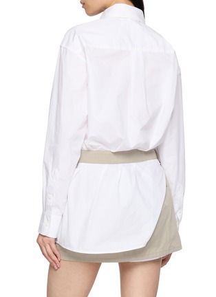 Back View - Click To Enlarge - ALEXANDERWANG - Pre-Styled Tucked Shirt Dress