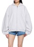 Main View - Click To Enlarge - ALEXANDERWANG - Hotfix Embellished Oversized Zip Up Hoodie