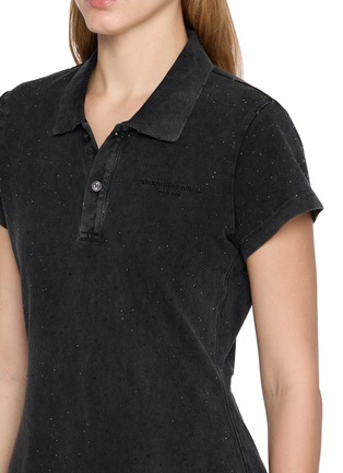  - ALEXANDERWANG - Crystal Embellished Cotton Polo Dress