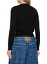 Back View - Click To Enlarge - ALEXANDERWANG - Crystal Hotfix Logo Knit Cardigan