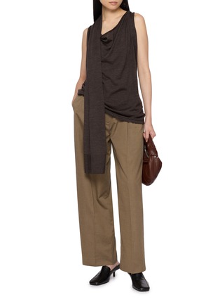 Figure View - Click To Enlarge - GIA STUDIOS - Delvey Sleeveless Draped Scarf Top