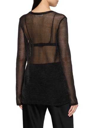 Back View - Click To Enlarge - GIA STUDIOS - Thalia Sheer Metallic Top