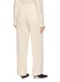 Back View - Click To Enlarge - GIA STUDIOS - Bone Pleated Cotton Trousers