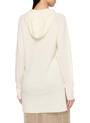 Back View - Click To Enlarge - GIA STUDIOS - Hugo Longline Knit Hoodie