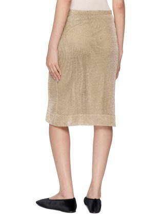 Back View - Click To Enlarge - GIA STUDIOS - Marko Metallic Midi Skirt