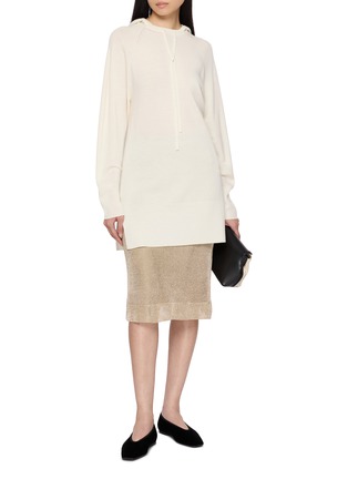 Figure View - Click To Enlarge - GIA STUDIOS - Marko Metallic Midi Skirt