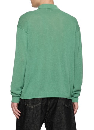 Back View - Click To Enlarge - STUDIO NICHOLSON - Half Zip Polo Sweater